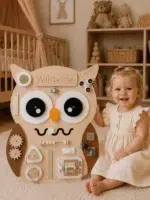 Tablica manipulacyjna dla rocznego dziecka Tudli Sowa