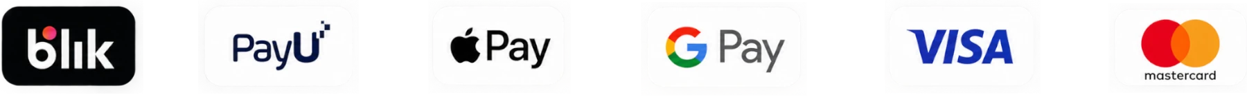 BLIK, PayU, Apple Pay, Google Pay, Visa, Mastercard i płatności bankowe